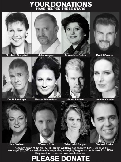 Artists who have been supported by the Wagner Society in NSW.
