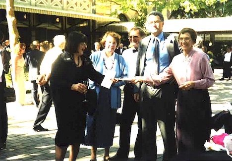 Unknown & Baroness Lotti von Chiari with members Robert Lloyd, Jim Leigh & Siss Hartnett