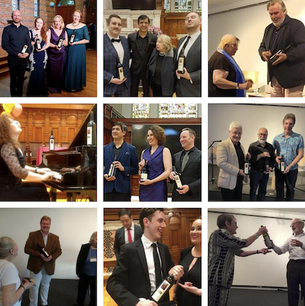 Some of the many artists and speakers who have been presented with Brangayne wines at Wagner Society events.