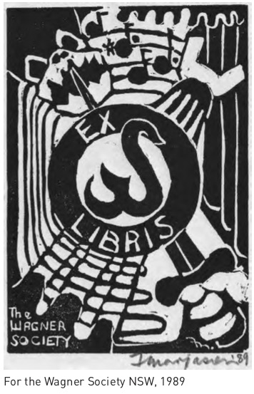 Bookplate for the Wagner Society in NSW